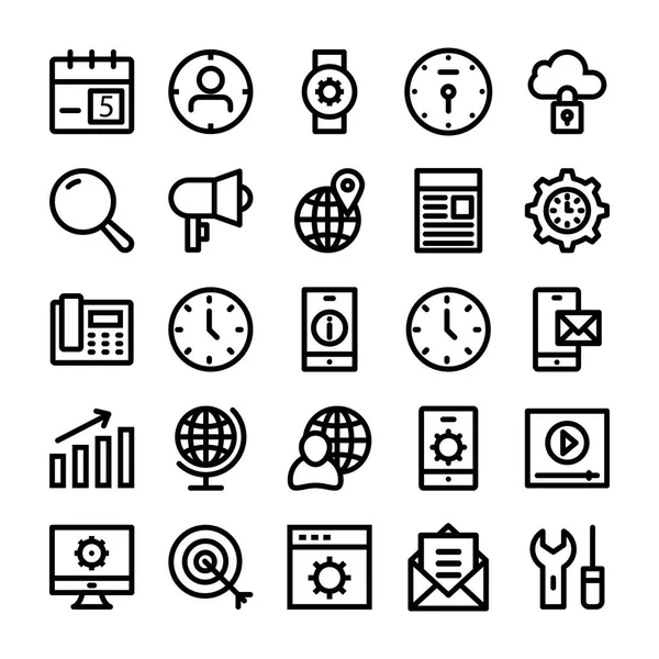 SEO ve pazarlama vektör hat simgeler 2