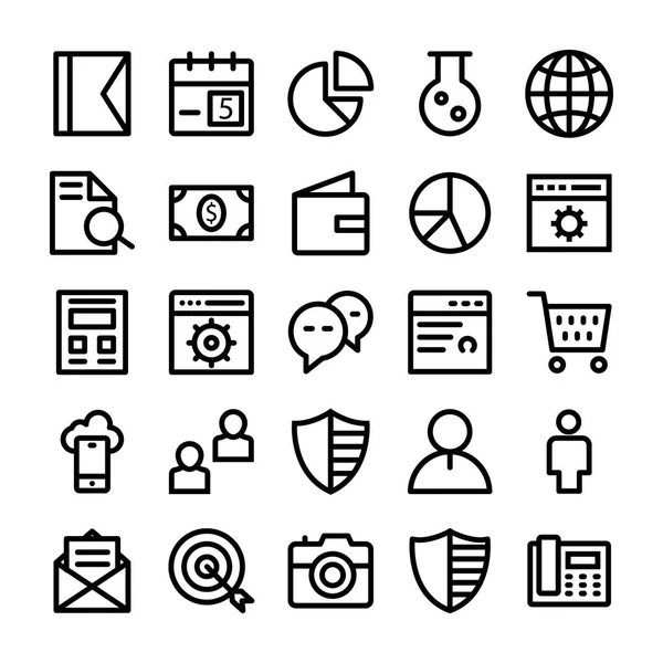 SEO ve pazarlama vektör hat simgeler 1