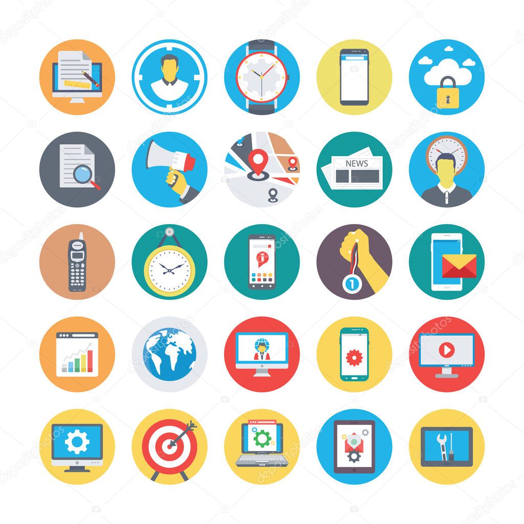 SEO and Marketing Colored Icons 2