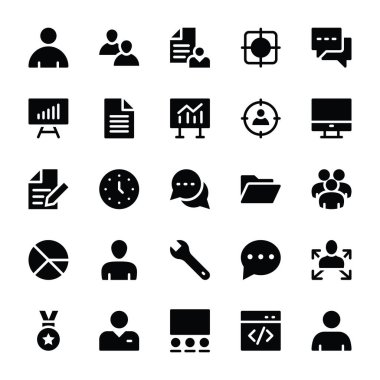 İnsan kaynakları Glifler simgeler 1