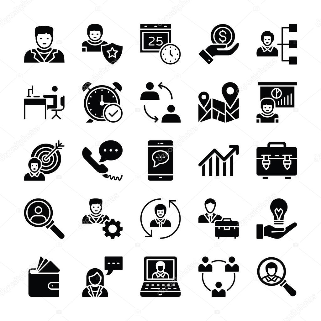 Human Resources Glyphs Icons 2