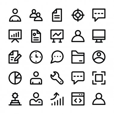 İnsan kaynakları 1 satır simgeler vektör