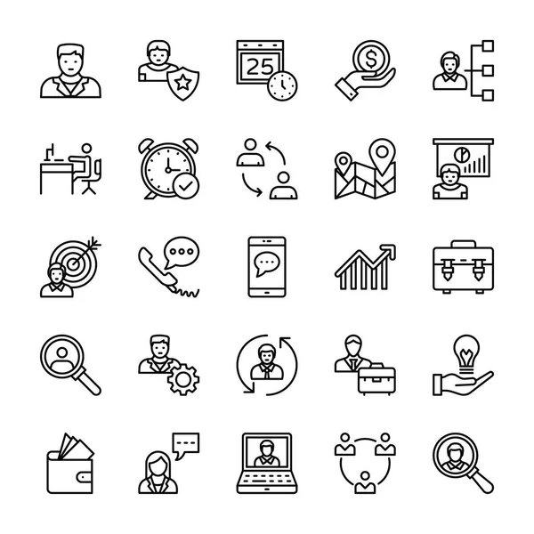 Human Resources Vector Line Icons 2 — Stock Vector
