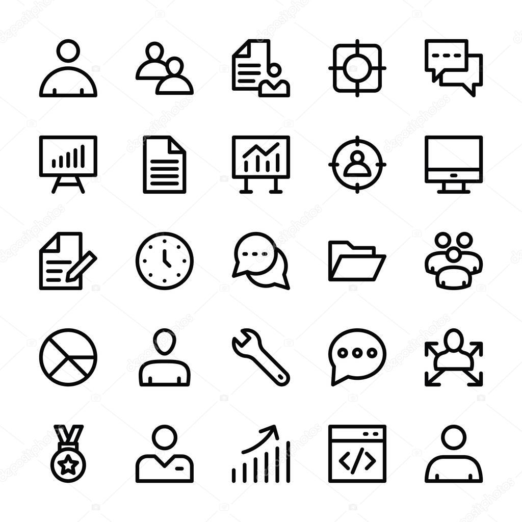 Human Resources Vector Line Icons 1