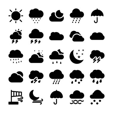 1 hava glif Icons Set