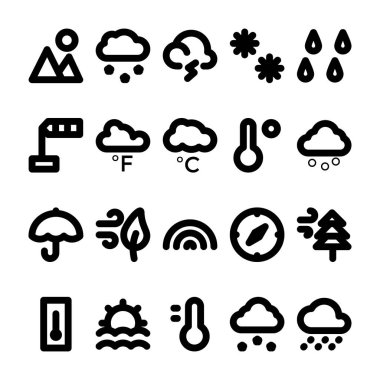 2 hava vektör hat Icons Set