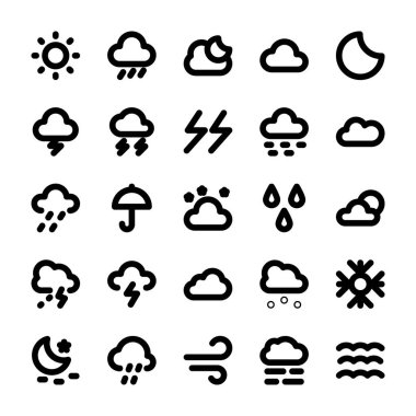1 hava vektör hat Icons Set