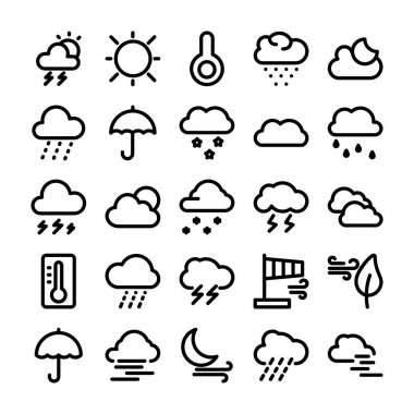 1 hava vektör hat Icons Set