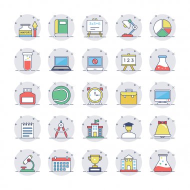 Eğitim simgeler 2 renkli