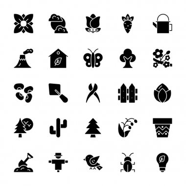 Doğa ve ekoloji katı simgeler 1