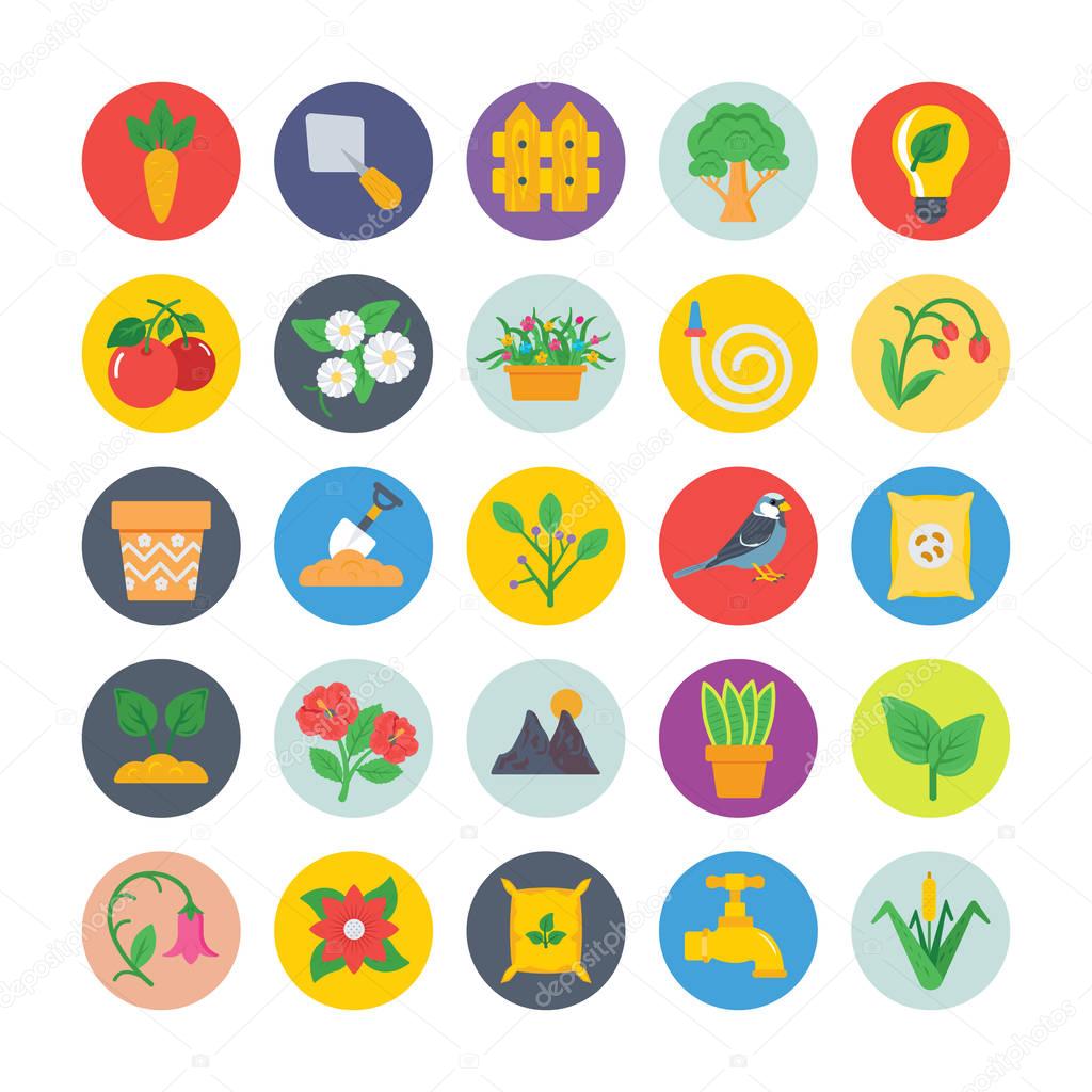 Nature and Ecology Flat Icons 2