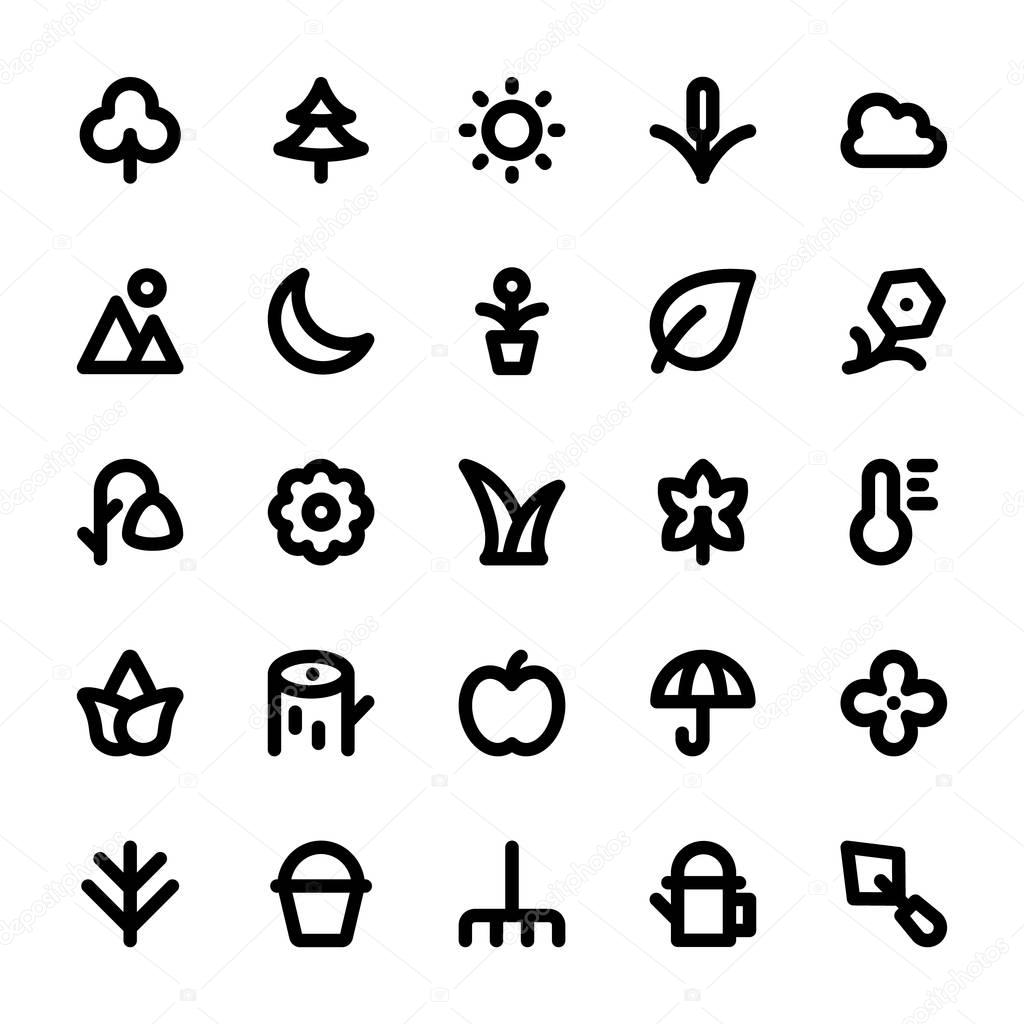 Nature and Ecology Line Icons 1