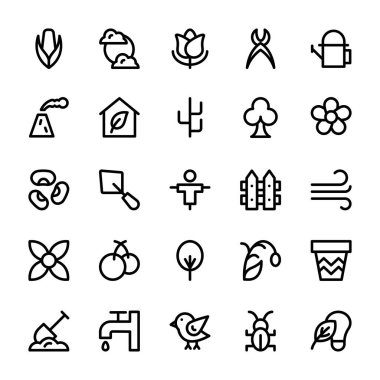 Doğa ve ekoloji vektör simgeler 1
