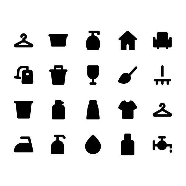 Nettoyage des icônes solides — Image vectorielle