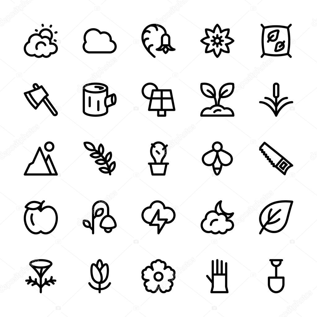 Nature and Ecology Vector Icons 2