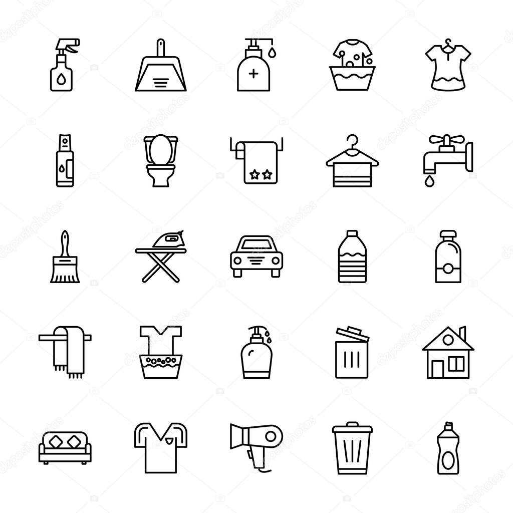 Cleaning Line Icons 1