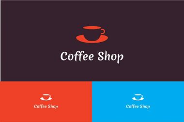Kahve Dükkanı Kupası logosu çizim ile