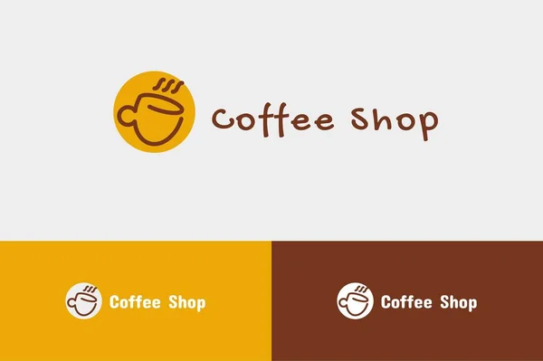 Ilustración del logotipo de la cafetería — Archivo Imágenes Vectoriales