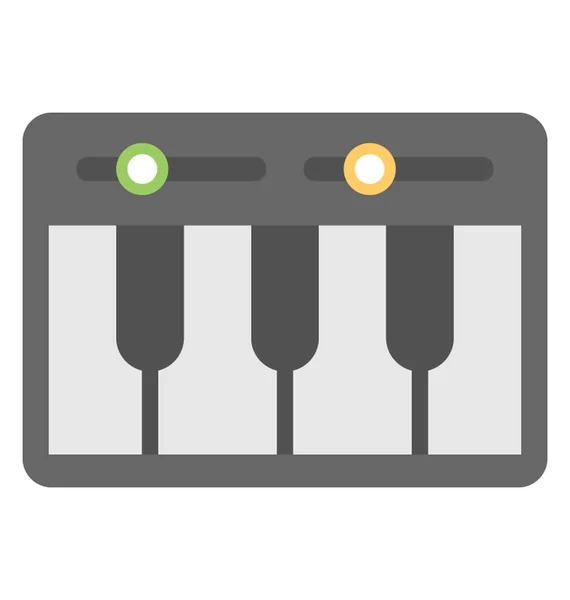 Zongora billentyűzet vektor ikon — Stock Vector