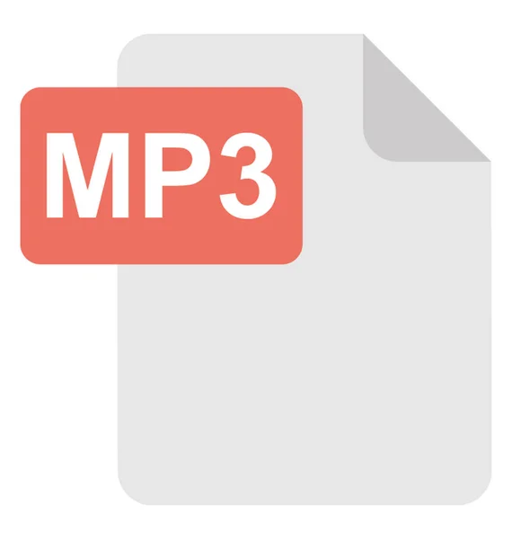 Ícone de vetor MP3 — Vetor de Stock