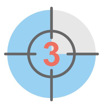  Geri sayım vektör simgesi