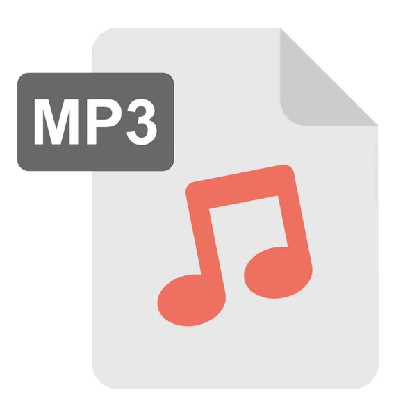 Ícone de vetor MP3 — Vetor de Stock