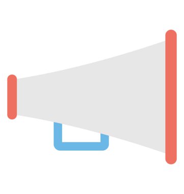  Megafon vektör simgesi