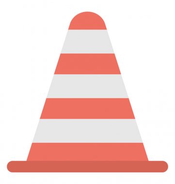  Trafik konisi vektör simgesi