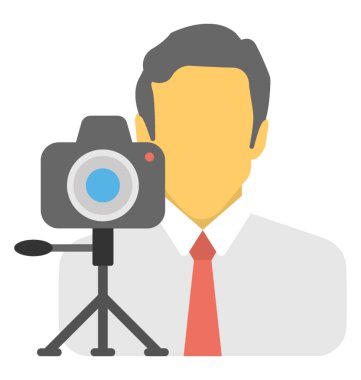  Fotoğrafçı vektör simgesi