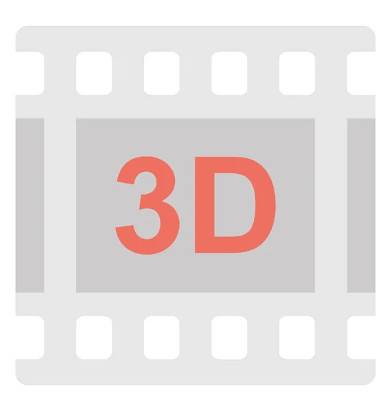 Filmu 3D Vector Icon — Wektor stockowy