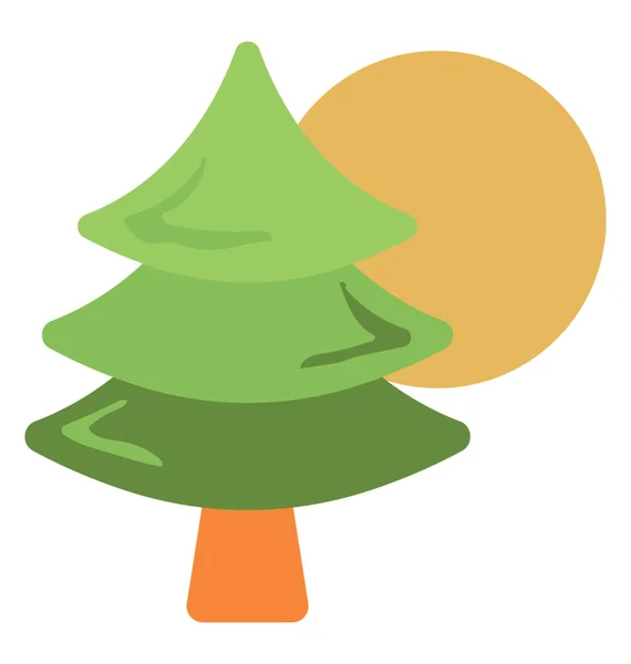 Fir Tree Vector Icon — Stock Vector