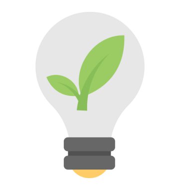  Eco ampul vektör simgesi