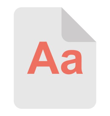  Yazı tipi vektör simgesi