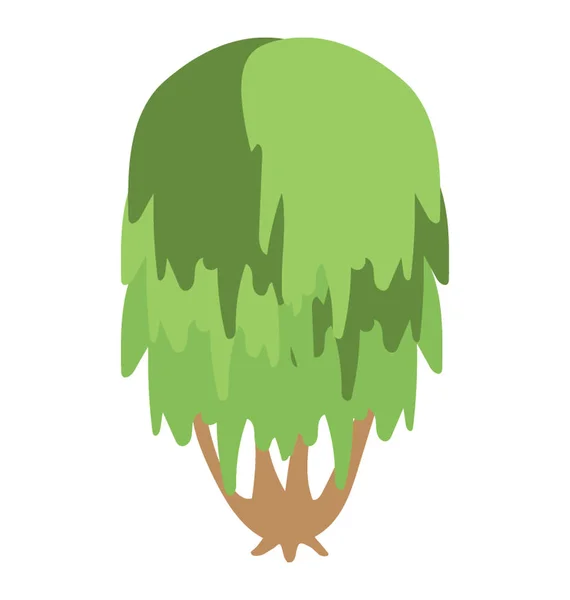 Weeping Willow Vector Icon — Stock Vector
