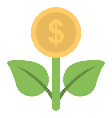  Para bitkisi vektör simgesi