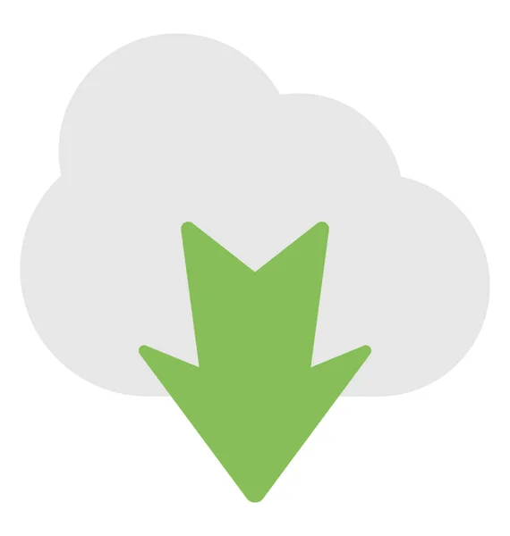 Cloud download vector pictogram — Stockvector