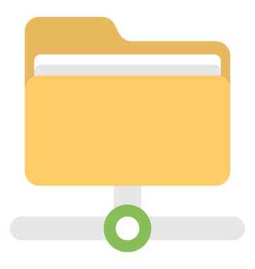  Klasör paylaşımı vektör simgesi