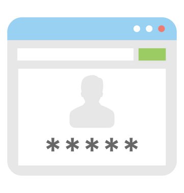 Oturum açma vektör simgesi