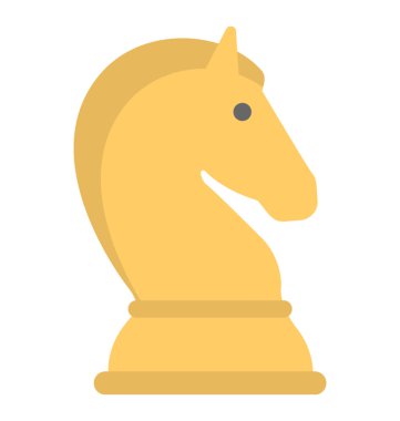  Satranç şövalyesi vektör simgesi