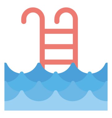  Yüzme vektör simgesi