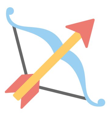  Okçuluk vektör simgesi