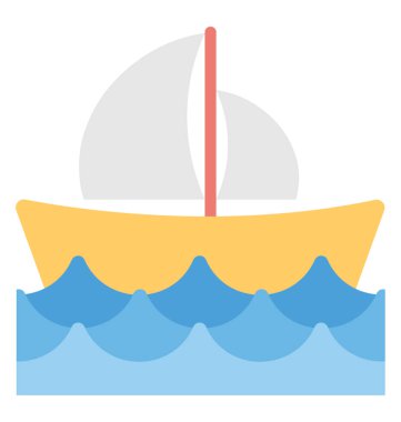  Yelkenli vektör simgesi