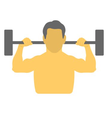  Vücut geliştirmeci vektör simgesi