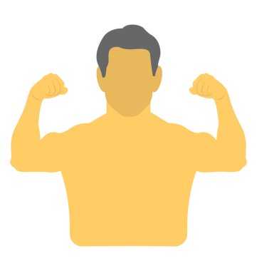  Vücut geliştirmeci vektör simgesi