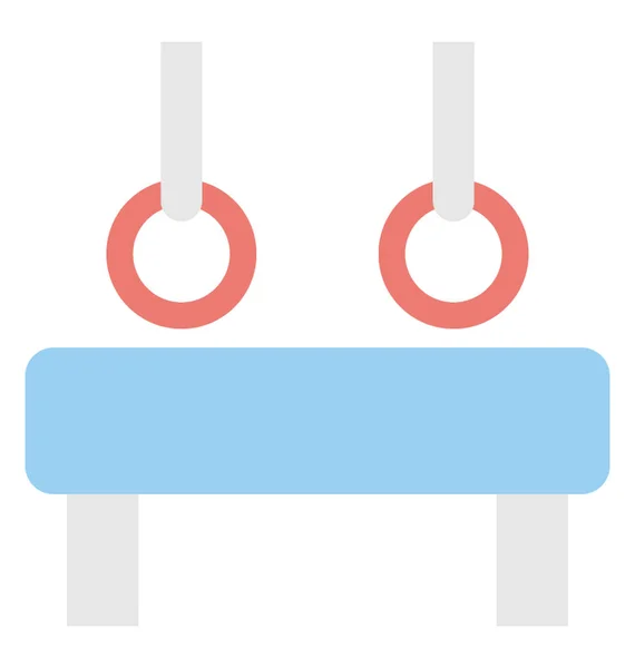 Gymnastic Rings Vector Icon — Stock Vector