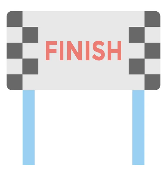 Finish lijn Vector Icon — Stockvector