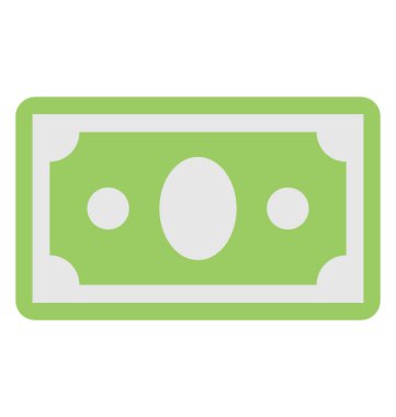  banknot vektör simgesi