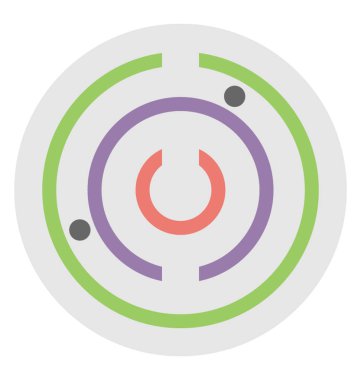  Labirent oyun vektör simgesi