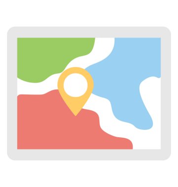 Harita vektör simgesi