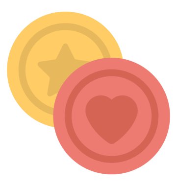  Poker chip vektör simgesi